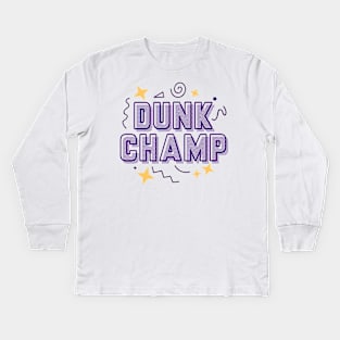 Dunk Champ Court Purple Kids Long Sleeve T-Shirt